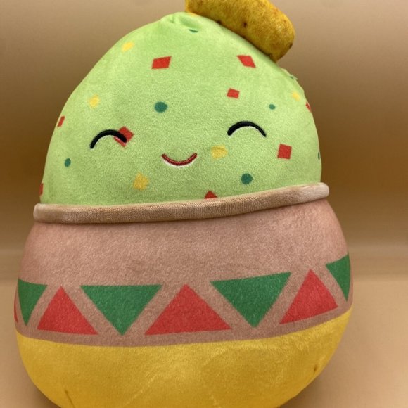 Squishmallows Toys Squishmallow Gideon The Guacamole Bowl With Chip